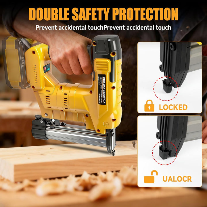 Verbesserter 18GA Akku-Nagler, kompatibel mit Dewalt 20V-Akku, bürstenloser Nagler, elektrischer Tac