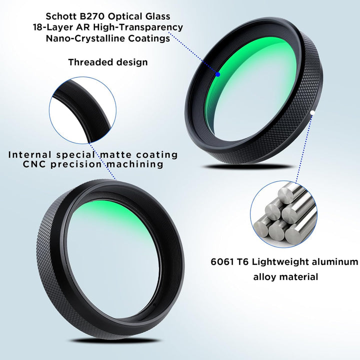 Haoge LUV-X54B Metall Gegenlichtblende Sonnenblende mit MC UV Filter Ultraviolett Schutzfilter für F