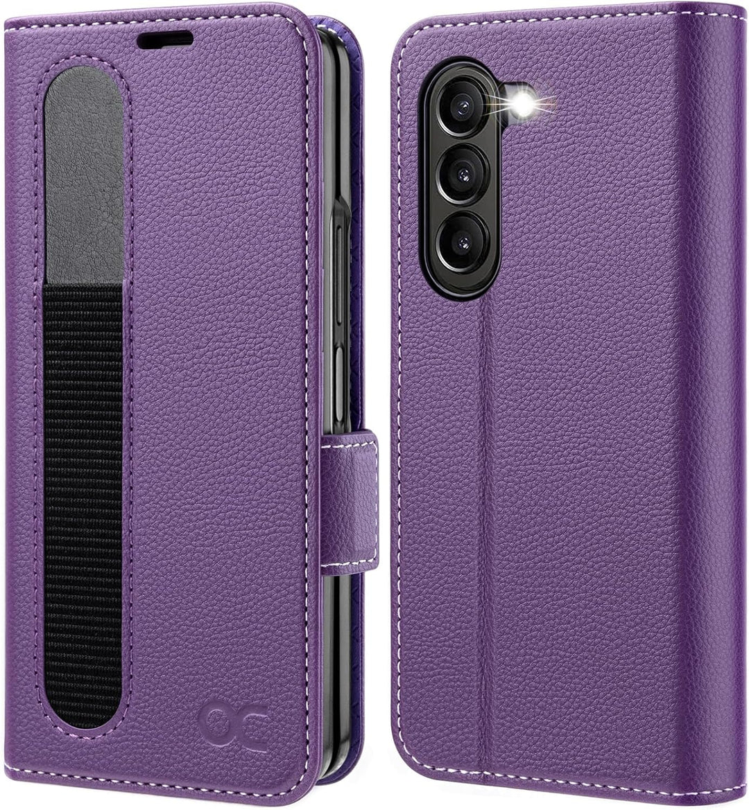 OCASE Hülle Samsung Galaxy Z Fold 5 5G Handyhülle mit [S Pen Halter] [Grenzschutz] [Premium PU Leder