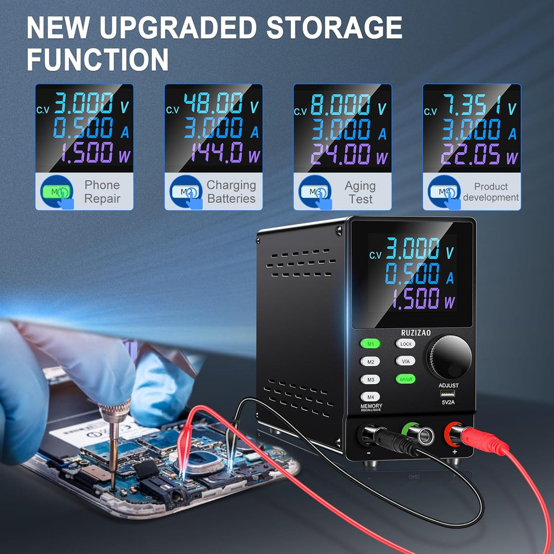 RUZIZAO Labornetzteil 300V 1A Labornetzgerät Programmierbares, einstellbares, geregeltes Labornetzte