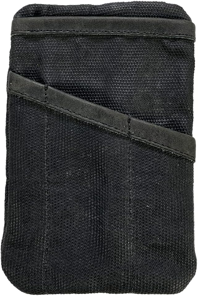 Hide & Drink, Multitool-Tasche, handgefertigt aus gewachstem Segeltuch und Vollnarbenleder Dunkelgra