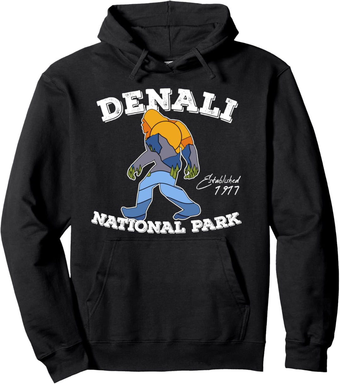 Bigfoot Denali Nationalpark Alaska Saasquatch Pullover Hoodie