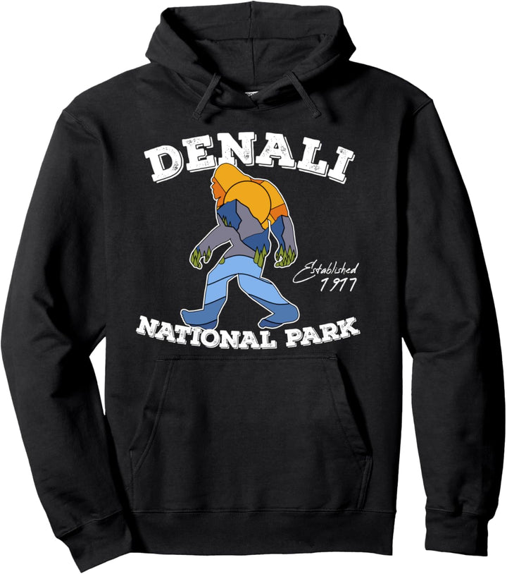 Bigfoot Denali Nationalpark Alaska Saasquatch Pullover Hoodie