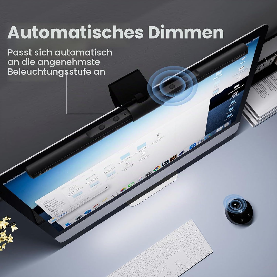 Quntis Computer Monitor Lampe LED USB mit Touch Control, Monitor Light Bar mit Anti-blauem Licht, Bi