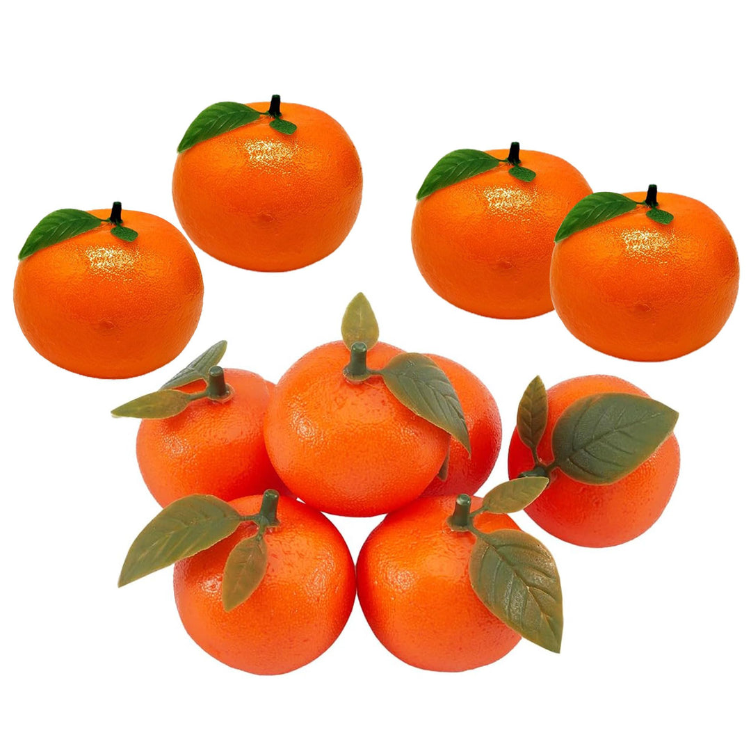 10 Stück realistische künstliche Zitrusfrüchte mit Blättern Simuliertes Orange Künstliche Orangen Si