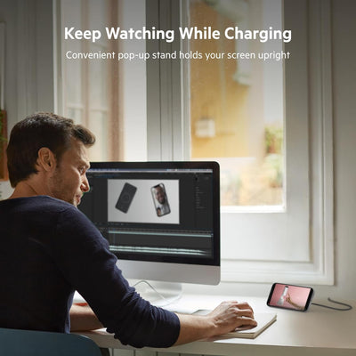 Belkin BoostCharge Pro tragbares kabelloses Ladepad mit MagSafe (schnelles Laden bis zu 15 W, Stände