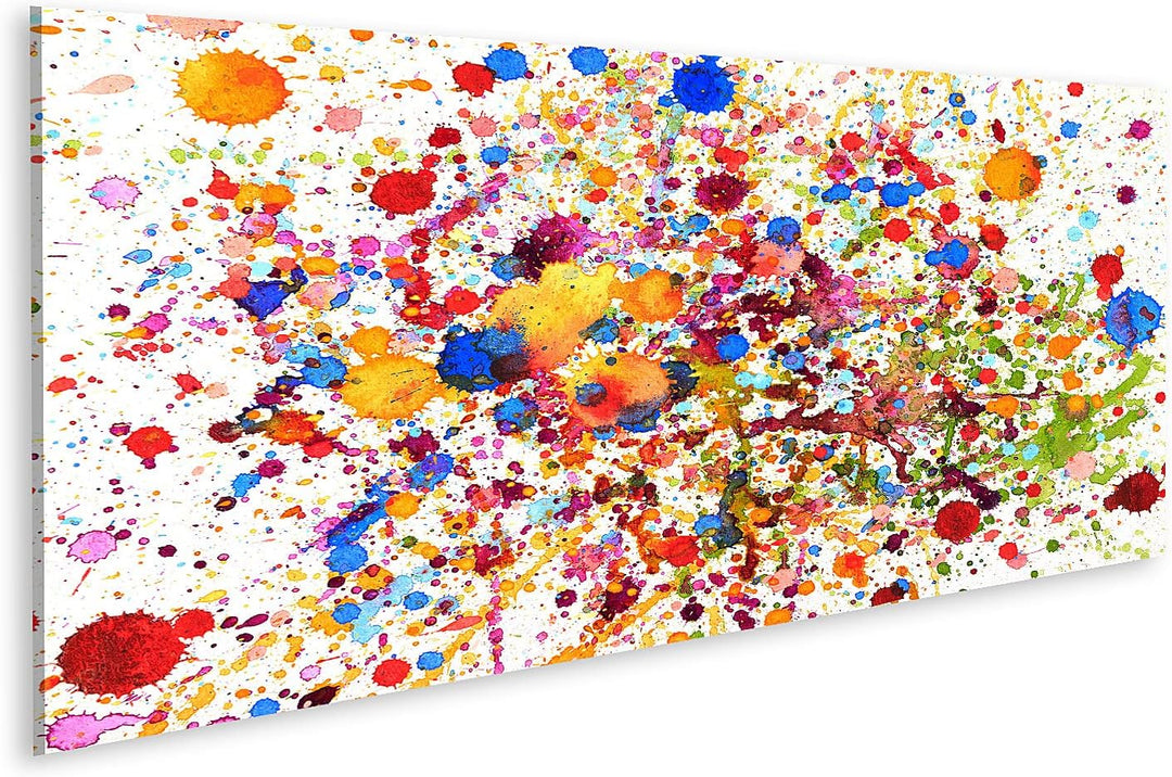 islandburner Bild auf Leinwand Bunte Lebendige Wasser Farbe Splash Kunst Abstrakt Bilder Wandbilder