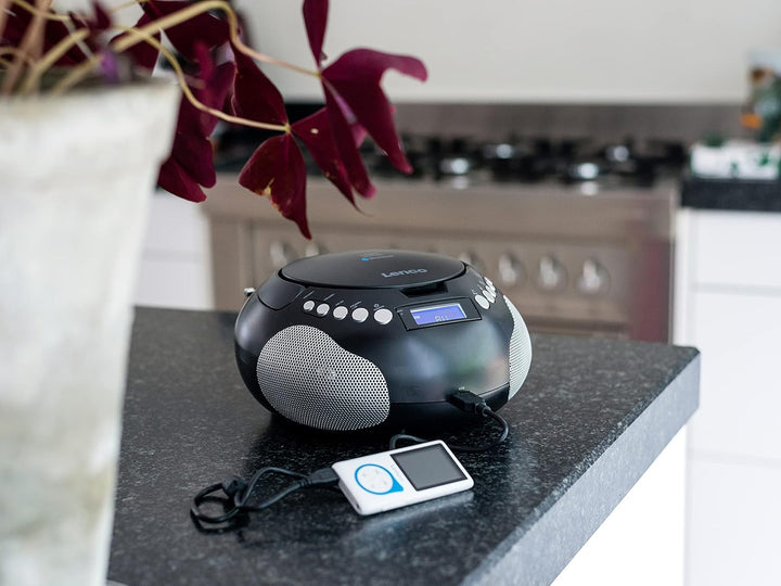 Lenco SCD-331 - tragbares CD-Radio - Bluetooth - USB-Anschluss - programmierbarer Titelspeicher -PLL