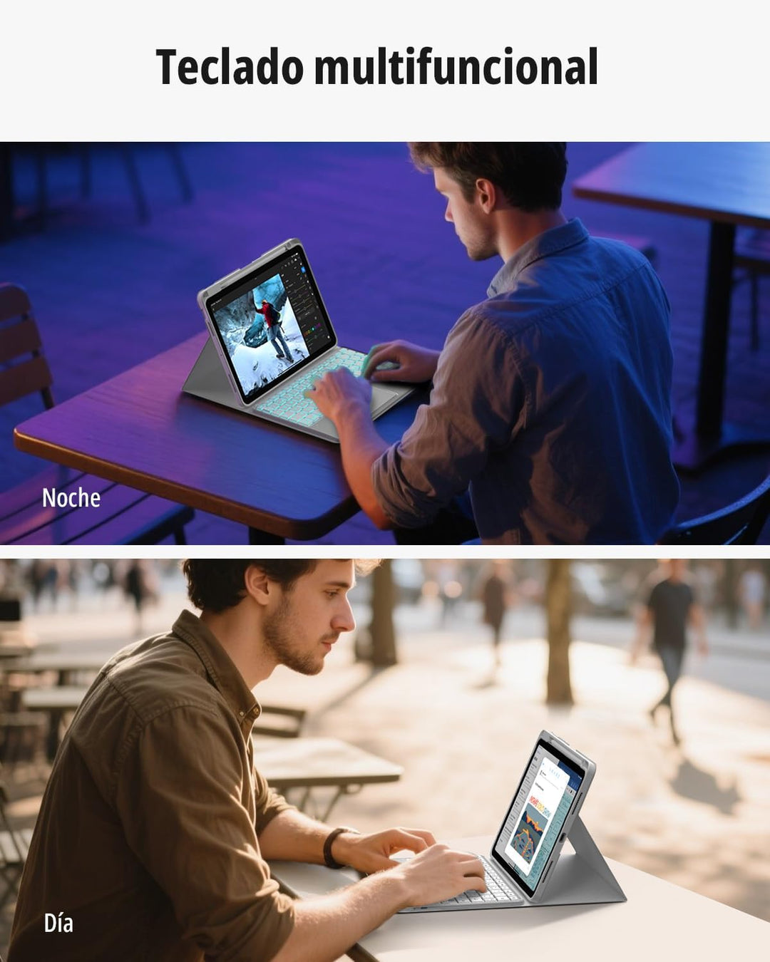 CACOE Tastatur Hülle Kompatibel mit iPad Air 7 Generation 2025 M3 11 Zoll/Air 6/5/4 Generation 2024/