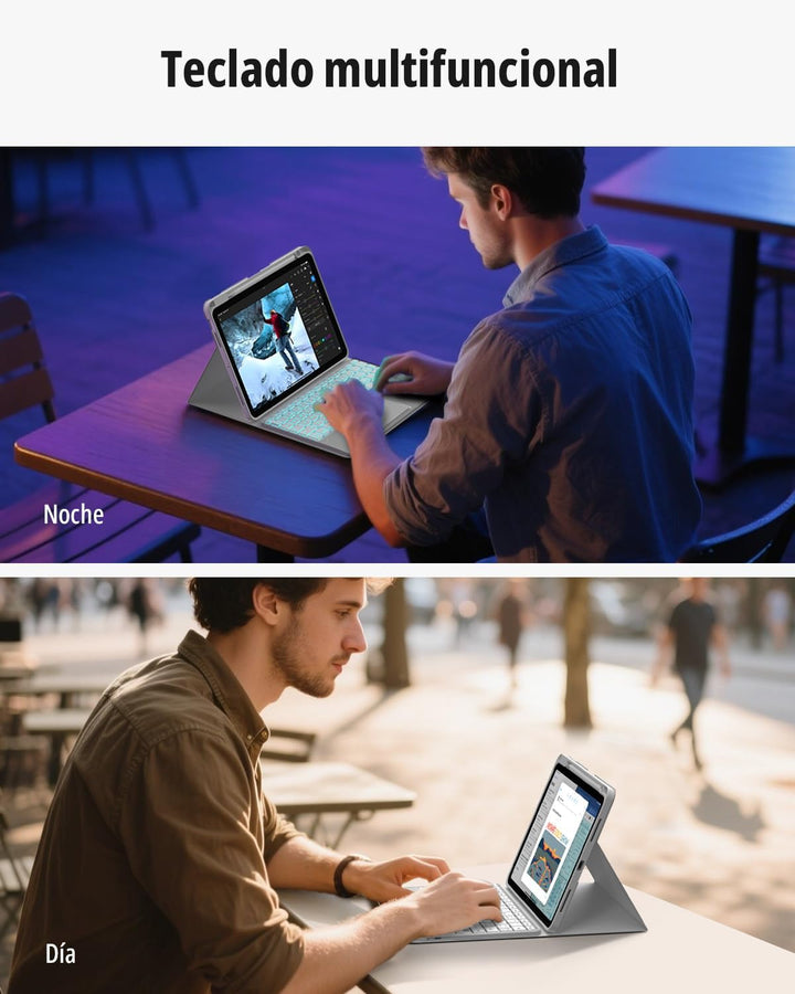 CACOE Tastatur Hülle Kompatibel mit iPad Air 7 Generation 2025 M3 11 Zoll/Air 6/5/4 Generation 2024/
