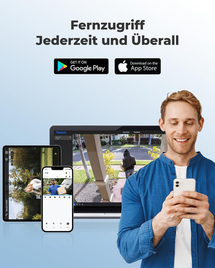 Reolink 2 Stück 4K Smarte PoE IP Kamera Outdoor mit Personen-/Autoerkennung, 8MP Überwachungskamera