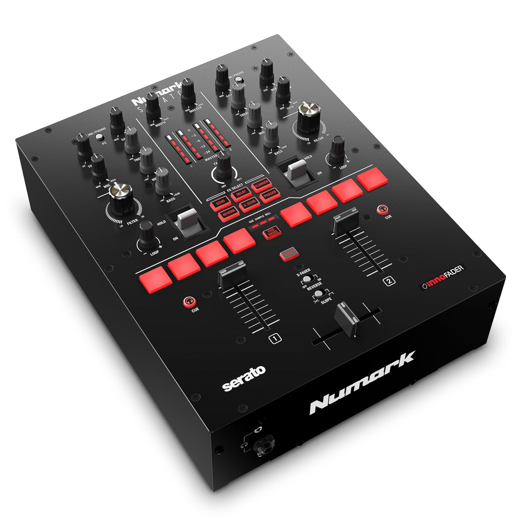Numark Scratch - Zweikanal DJ Scratch Mixer mit Serato DJ Pro, Innofader Crossfader, DVS-Lizenz, 6 D