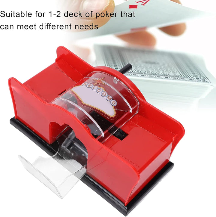 Ejoyous Kartenmischmaschine Manuell mit Kurbel, Mischmaschine Karten Poker Mischmaschine für die Per