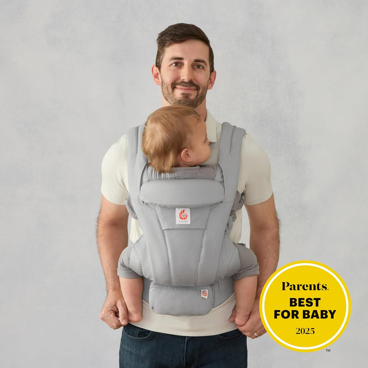 Ergobaby Omni Deluxe All-in-One Babytrage für Neugeborene ab Geburt bis 20kg, Ergonomische 4-Positio
