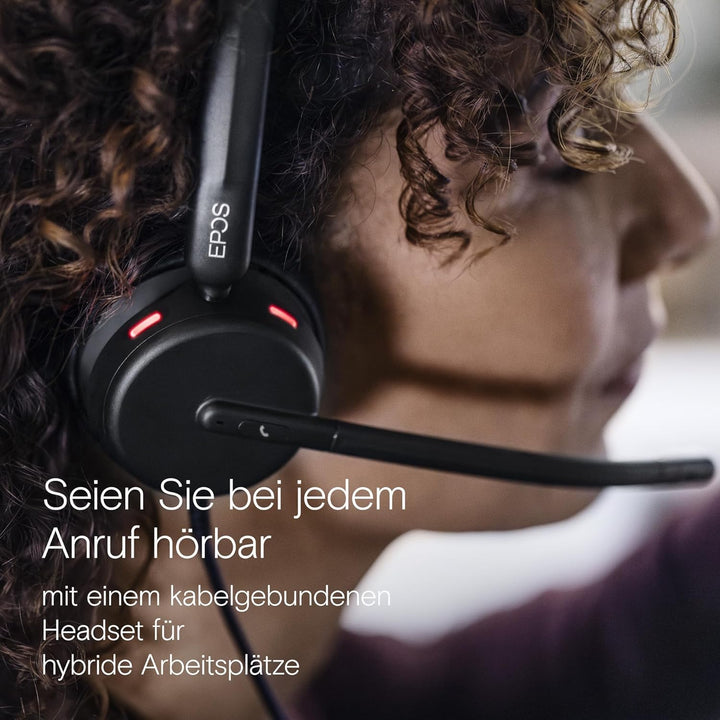 EPOS Impact 460 - Doppelseitiges On-Ear USB-C & USB-A kabelgebundenes Headset mit Noise-Cancelling-M