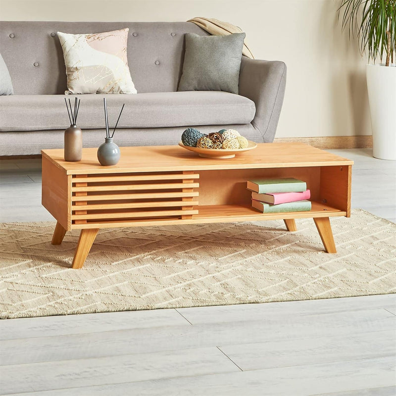 IDIMEX Couchtisch Sean, mit 2 Fächern in braun, eleganter Beistelltisch im skandinavischen Design, p