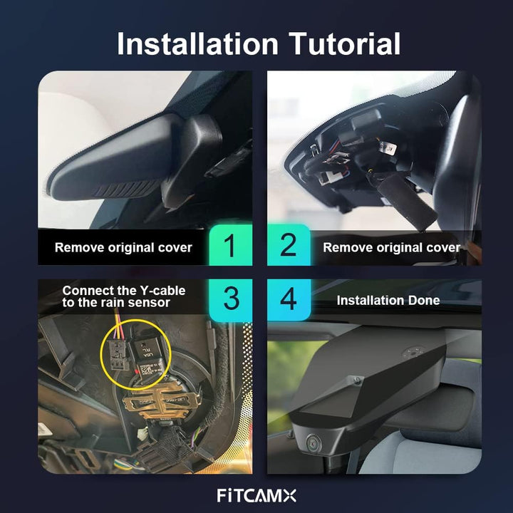 Fitcamx Dashcam 4K kompatibel mit Ford Ranger 2019 2020 2021 2022 und Puma 2020-2023, integrierter O