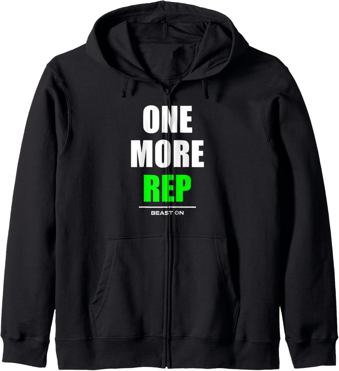 One More Rep Bodybuilding Gains Gym Fitness Workout Grün Kapuzenjacke