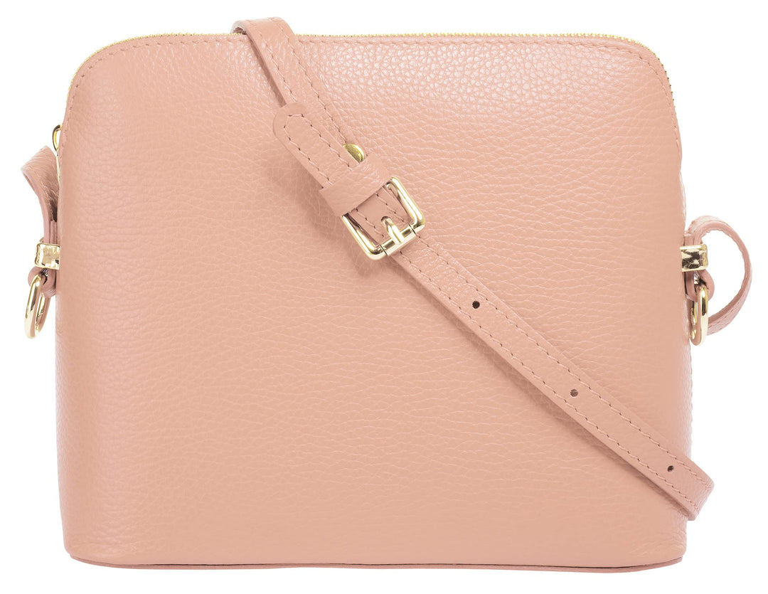 Cluty Umhängetasche echt Leder Damen - 021219 Rosa, Rosa