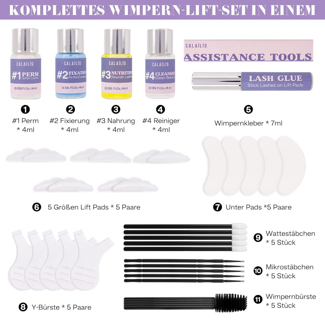 CALAILIS Wimpernlifting Set, 2025 Aktualisiertes Lash Lifting Set, Wimpernverlängerung Kit Professio