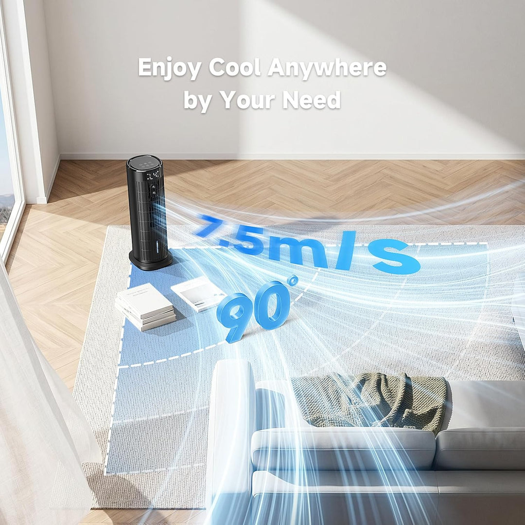 Mobile Klimaanlage, leise tragbare Klimaanlage, Luftkühler mit Ventilatorstufen, Timer, grossvolumig