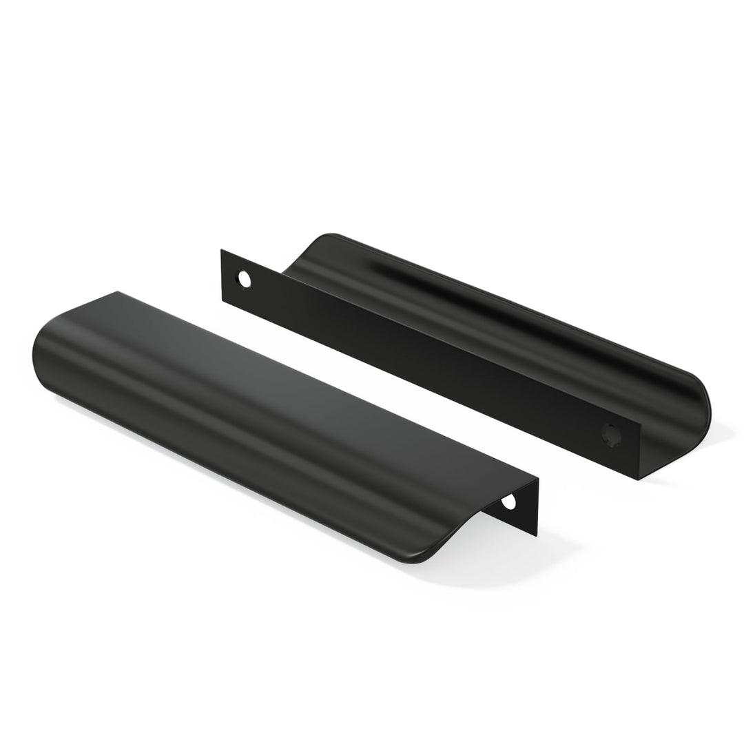 goldenwarm 10x 128mm Möbelgriffe Profilgriff Aluminium Schwarz Schrankgriffe Modernes Küchengriffe G