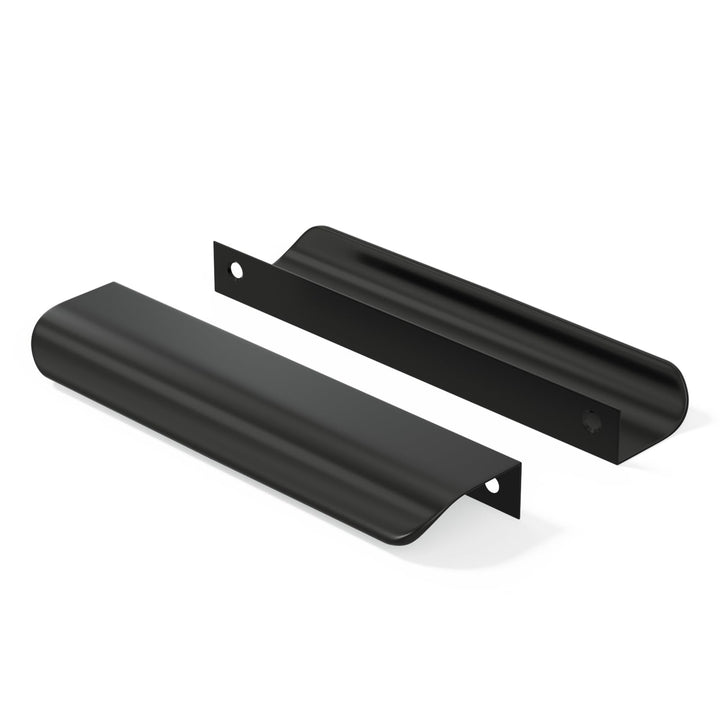 goldenwarm 20 Stück Aluminium 128mm Küchengriffe Profilgriff Schwarz Schrankgriffe Türgriff Geschwun