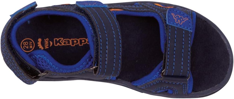 Kappa Unisex Kinder early kids Riemchensandalen, Blau Navy Orange 6744, 33 EU