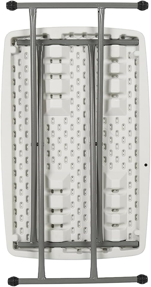 Klapptisch, Campingtisch, 76 cm, kompakter und klappbarer Tisch, verstellbar, weiss, Material: HDPE,