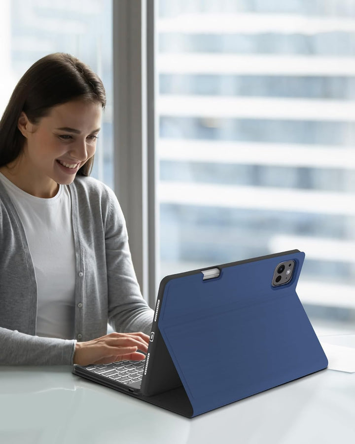 Hülle mit Tastatur für das iPad Pro 13" (2025 M5 A3360/A3361/A3362 & 2024 M4 A2925/A3007/A2926), Deu