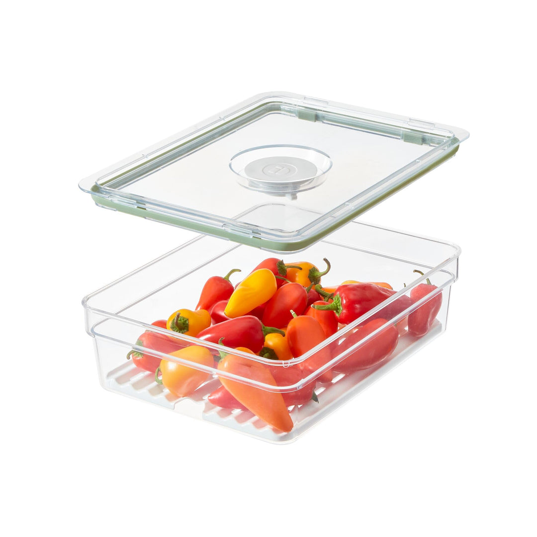 InterDesign IDESIGN Grosser kurzer Aufbewahrungsbehälter mit Einsatzschale, The Fresh Collection, 19