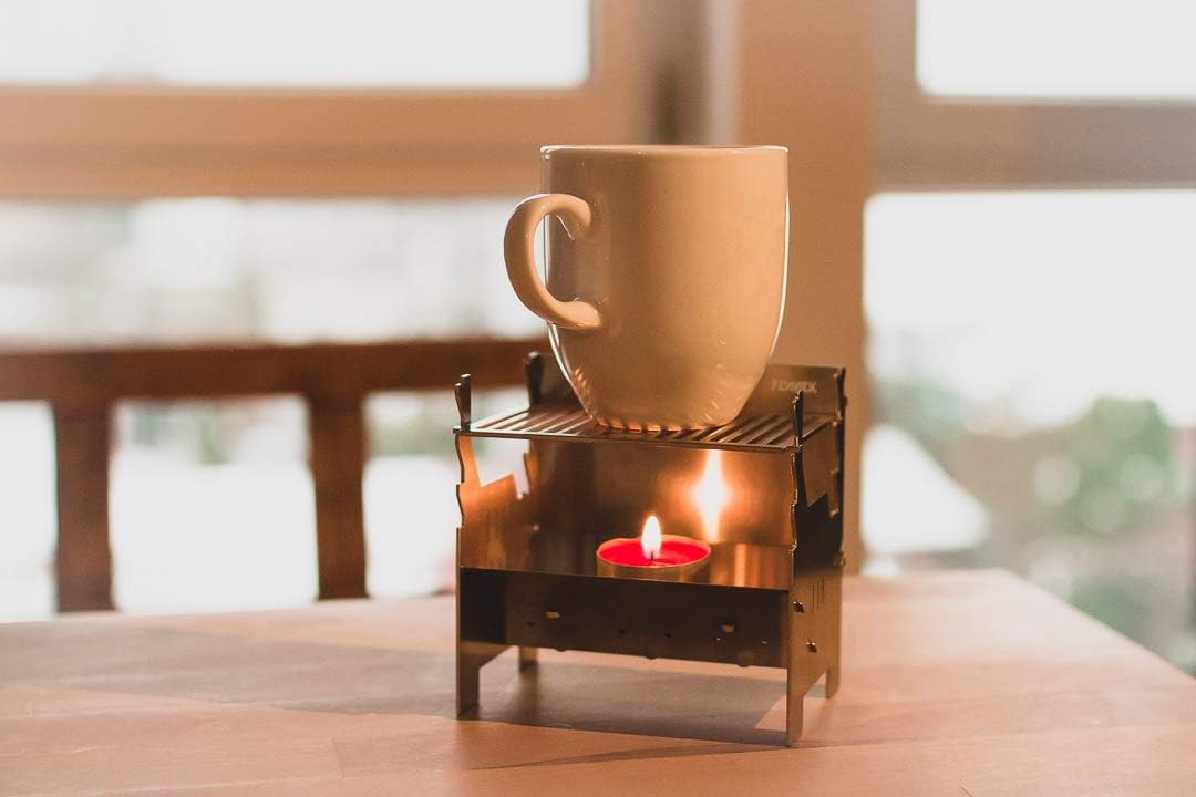 FENNEK Mini Edelstahl Deko Minigrill, Stövchen & Servierobjekt als Sammlerstück für Tisch, Küche uvm