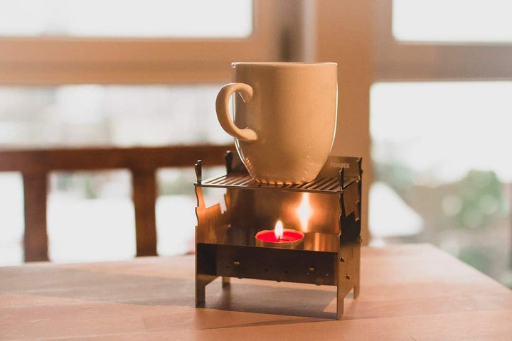 FENNEK Mini Edelstahl Deko Minigrill, Stövchen & Servierobjekt als Sammlerstück für Tisch, Küche uvm