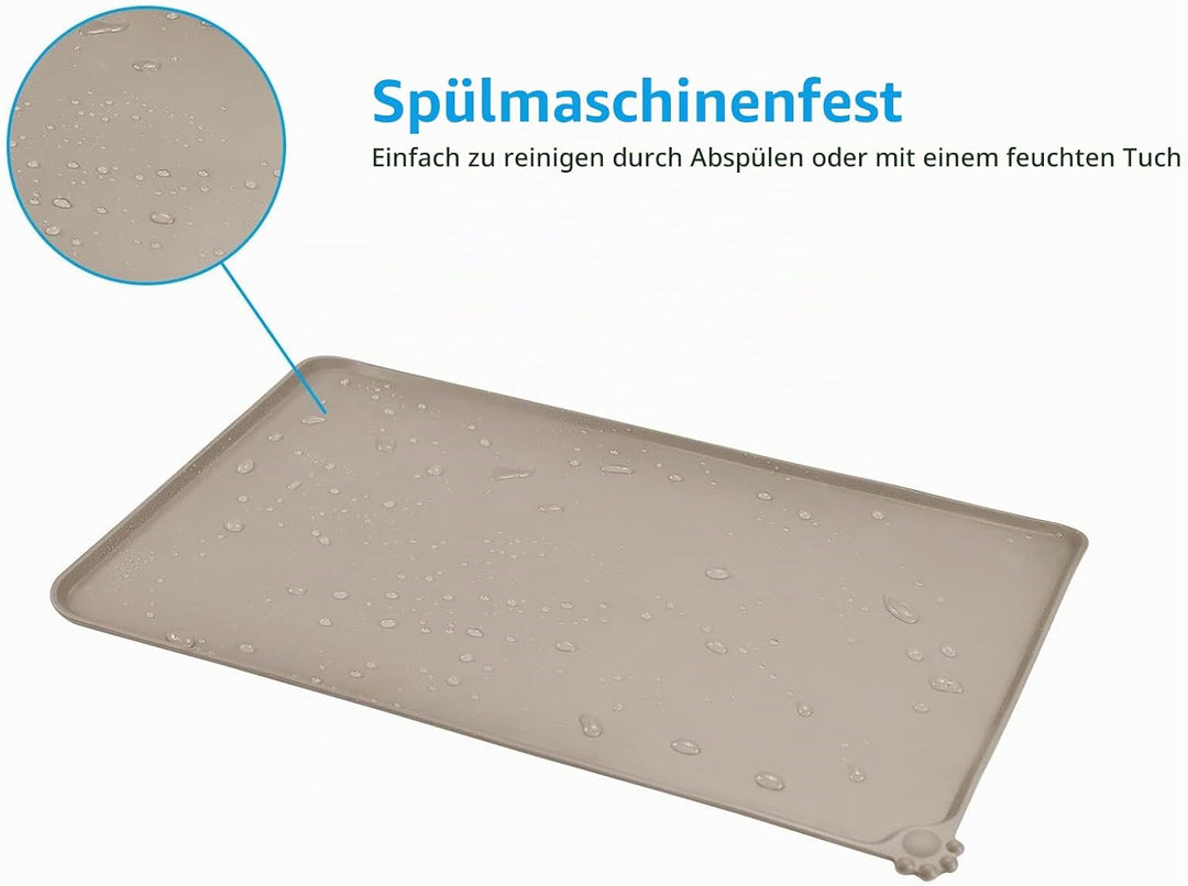 AUDWUD Silikon wasserdicht Hund und Katze Haustier Fütterung Matte,Anti-Rutsch-Tiernapf Matte,Hausti