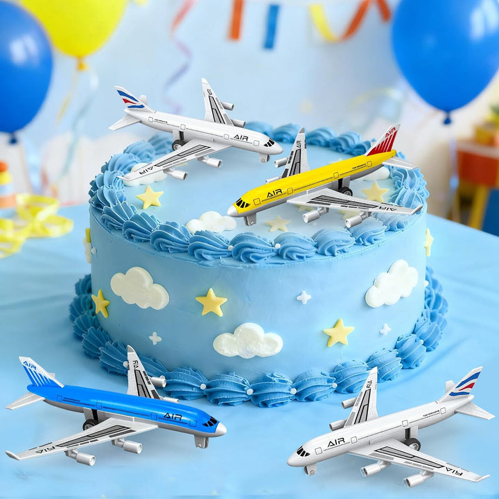 Flugzeug Spielzeug, Metall Pull Back Flugzeug Spielzeug für 3 4 5 6 Jahre Jungen Mädchen, Diecast Fl