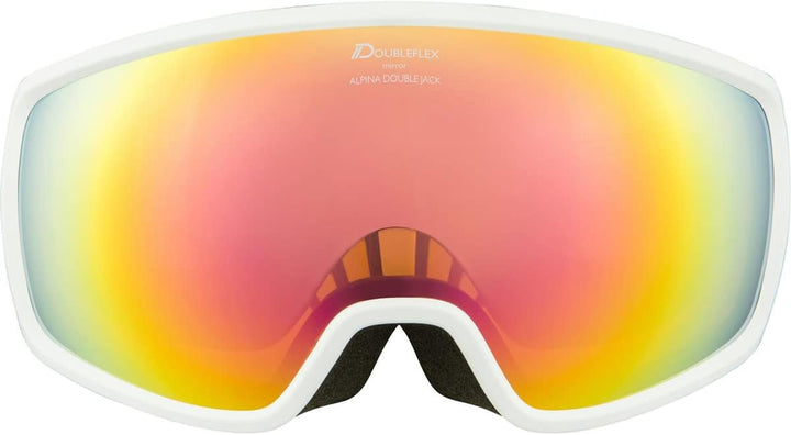 ALPINA DOUBLE JACK Q-LITE - Verspiegelte, Kontrastverstärkende OTG Skibrille Mit 100% UV-Schutz Für
