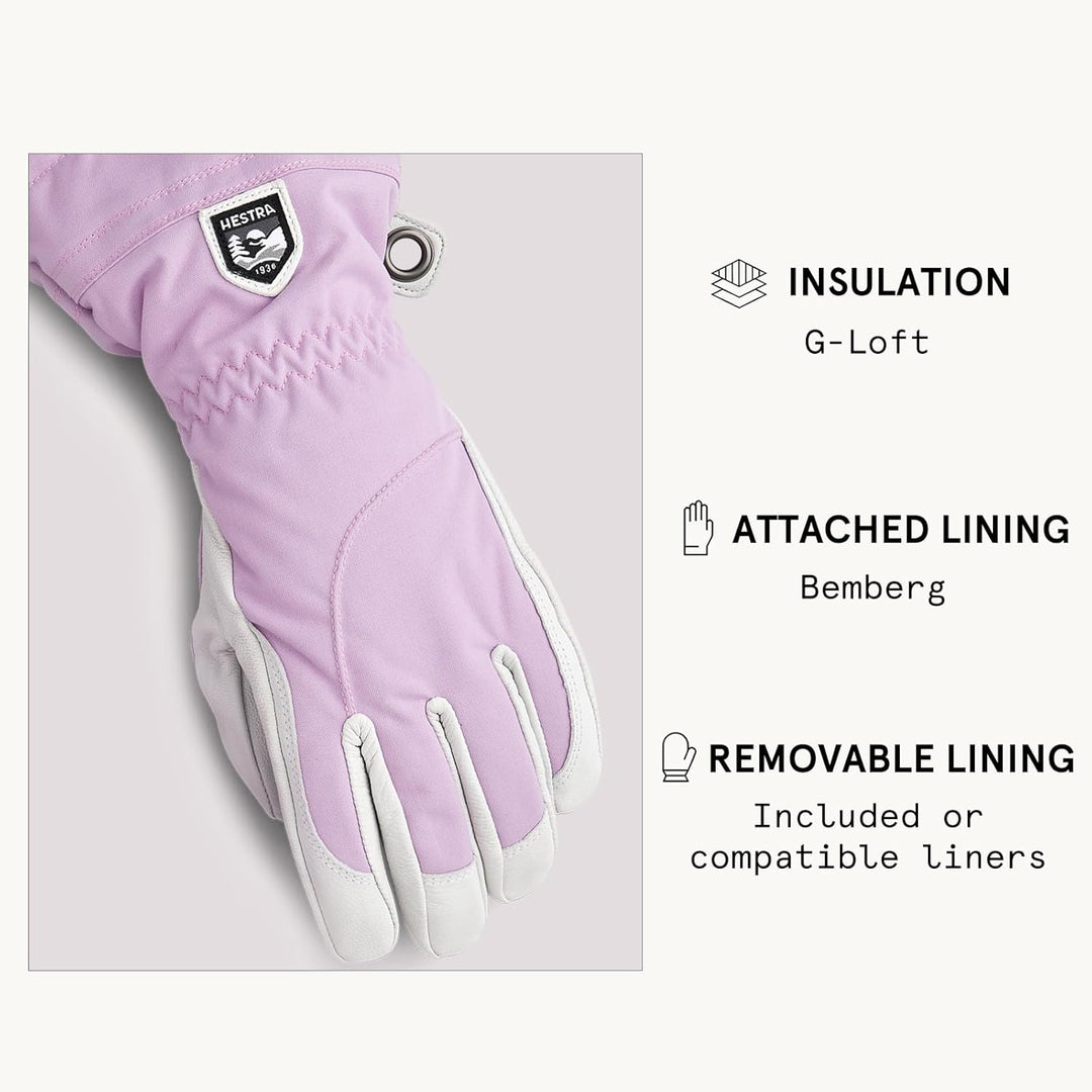 Hestra Heli Ski und kaltem Wetter Handschuh der Frauen 8 Syringa/Offwhite, 8 Syringa/Offwhite