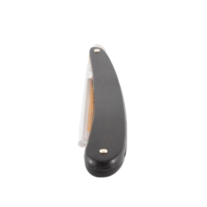 DOVO Rasiermesser "Inox" | Ebenholz | 5/8 Zoll | Rundkopf |Edelstahl | ganzer Hohlschliff