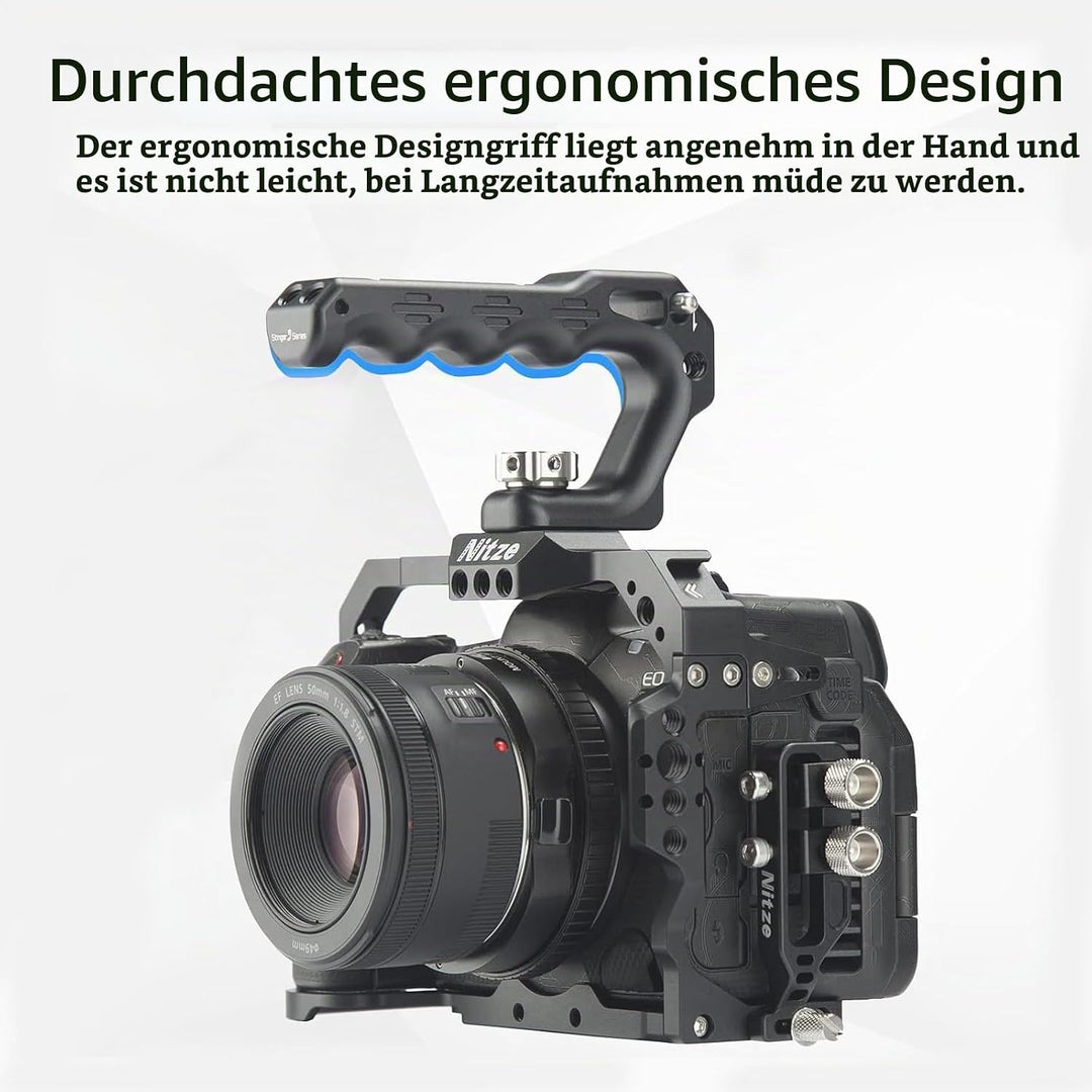 Nitze Top Handle, Mini Handle Grip mit 3/8"-16 ARRI Locating Pins,für Camera Cage, Universal Video R