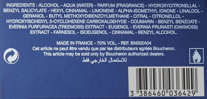 Boucheron pour homme / men, Eau de Parfum, Vaporisateur / Spray 100 ml, 1er Pack (1 x 100 ml)