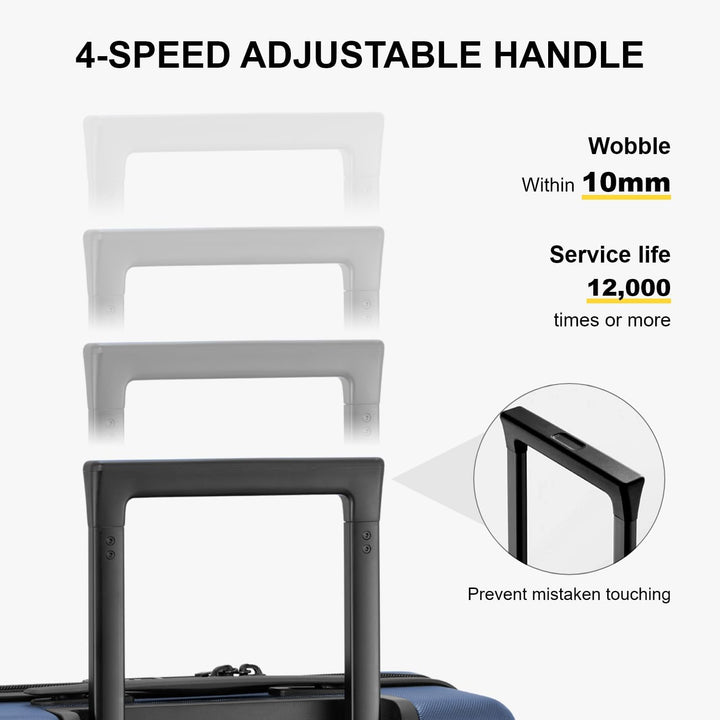LEVEL8 Koffer Trolleys Serie strutturata Luminosa 20/24/26/28 pollici, 28 Inch, Business(74cm, 99L,B
