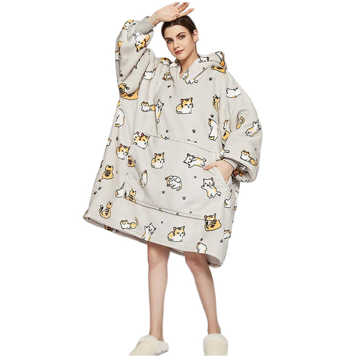 Übergrosse Hoodie Sweatshirt, Original Decke Sweatshirt, super weiche gemütliche warme komfortable R