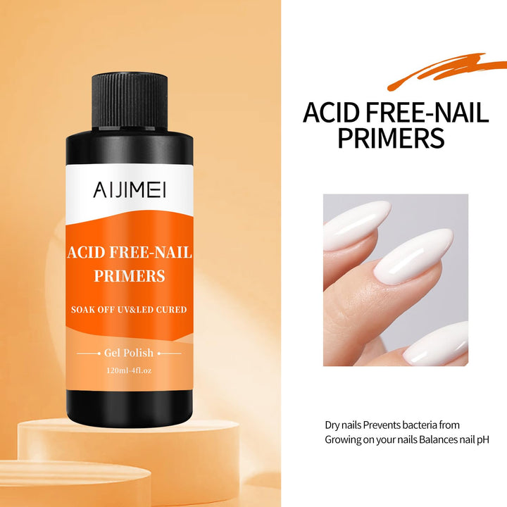 120ml Nagel Primer für Gel-Nagellack - Stärkender Nagelgrundierer für alle Lacktypen - Verlängert Ha