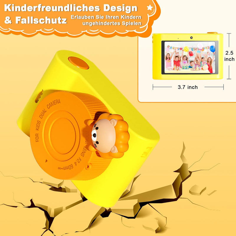 Kinderkamera, 3,0 Zoll Touchscreen Kinder Kamera, 48MP 1080P Digitalkamera Kinder, WiFi & USB fotoap