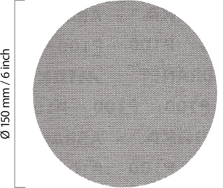 Mirka Abranet Netz-Schleifscheiben Ø 150 mm Klett / Korn P240 / 50 Stk / zum Schleifen von Holz, Spa