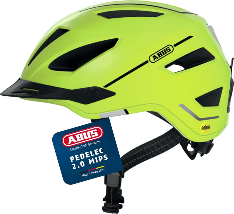 ABUS Stadthelm Pedelec 2.0 MIPS - Fahrradhelm mit Rücklicht, Schirm, Regenhaube und MIPS-Aufprallsch