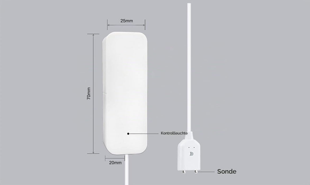 Sone Smart One Wasseralarmsensor mit WiFi, Batteriebetrieb, Smart Life/Tuya App kompatibel mit Alexa
