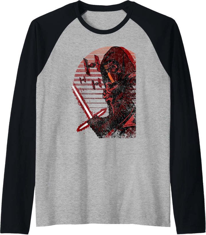 Star Wars The Force Awakens Kylo Ren TIE Fighter Portrait Raglan