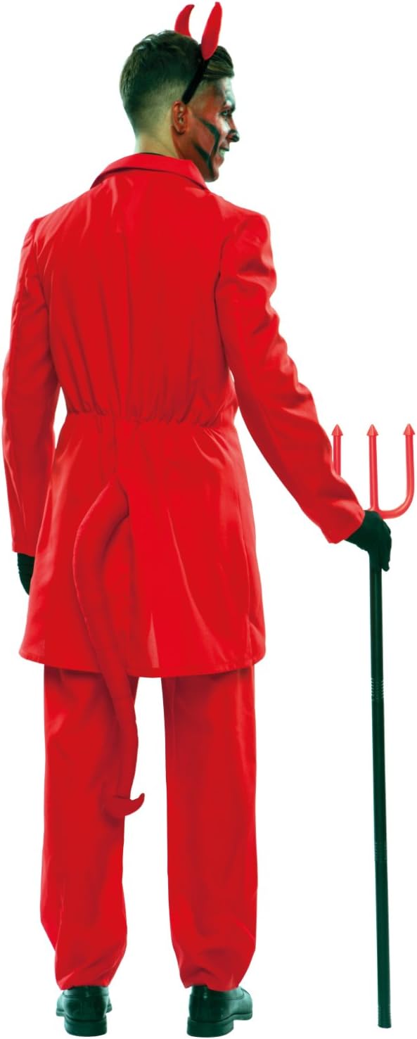 EUROCARNAVALES Herren Kostüm Teufel Lucifer rot Anzug Satan Halloween Fasching Karneval (XL)
