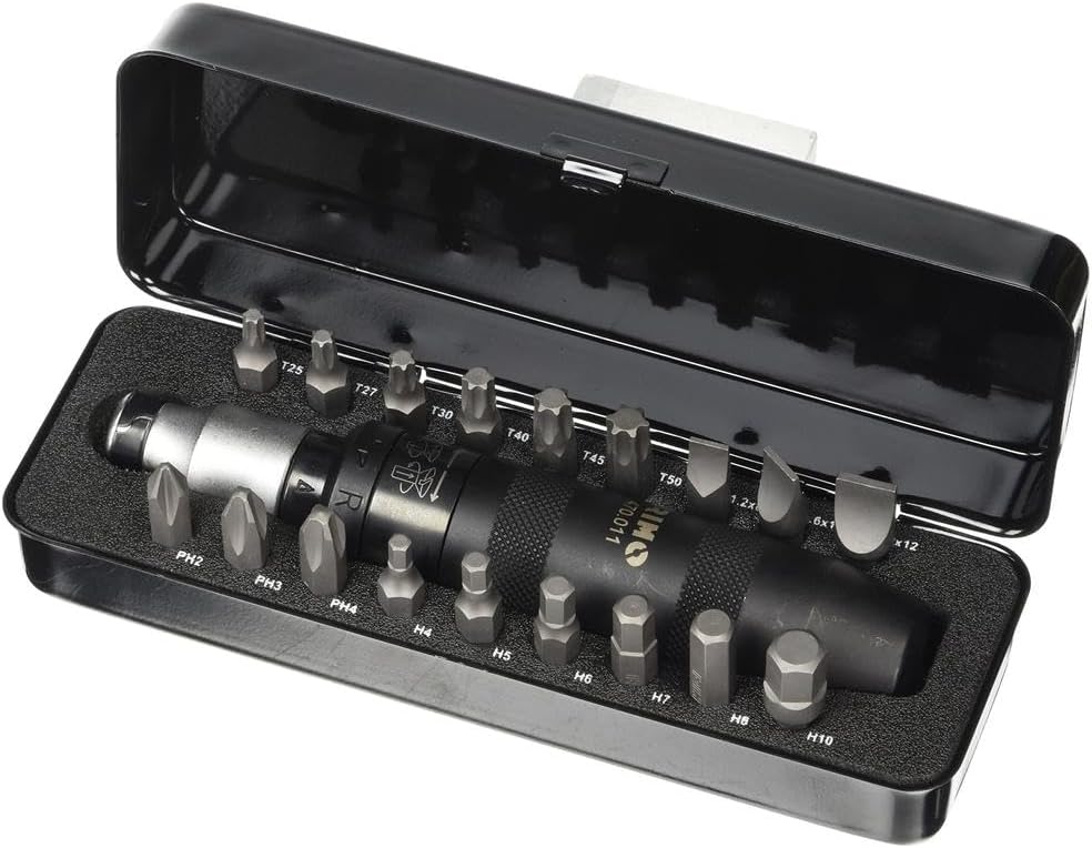 Juego destornillado de impacto 1/2" con adaptador y 18 puntas 5/16", 20 piezas